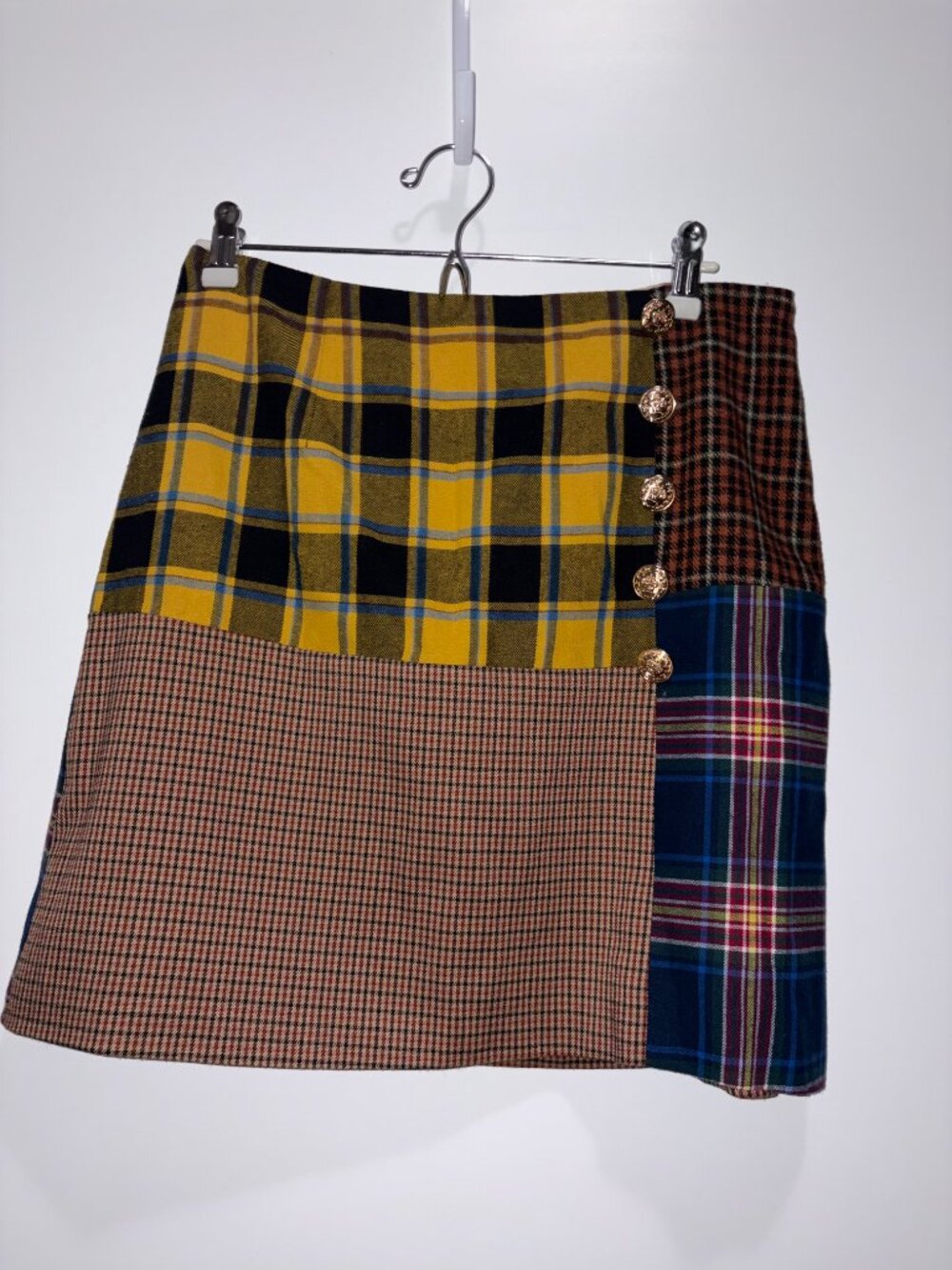 Mare Mare x Anthropologie Mixed Plaid Mini Skirt